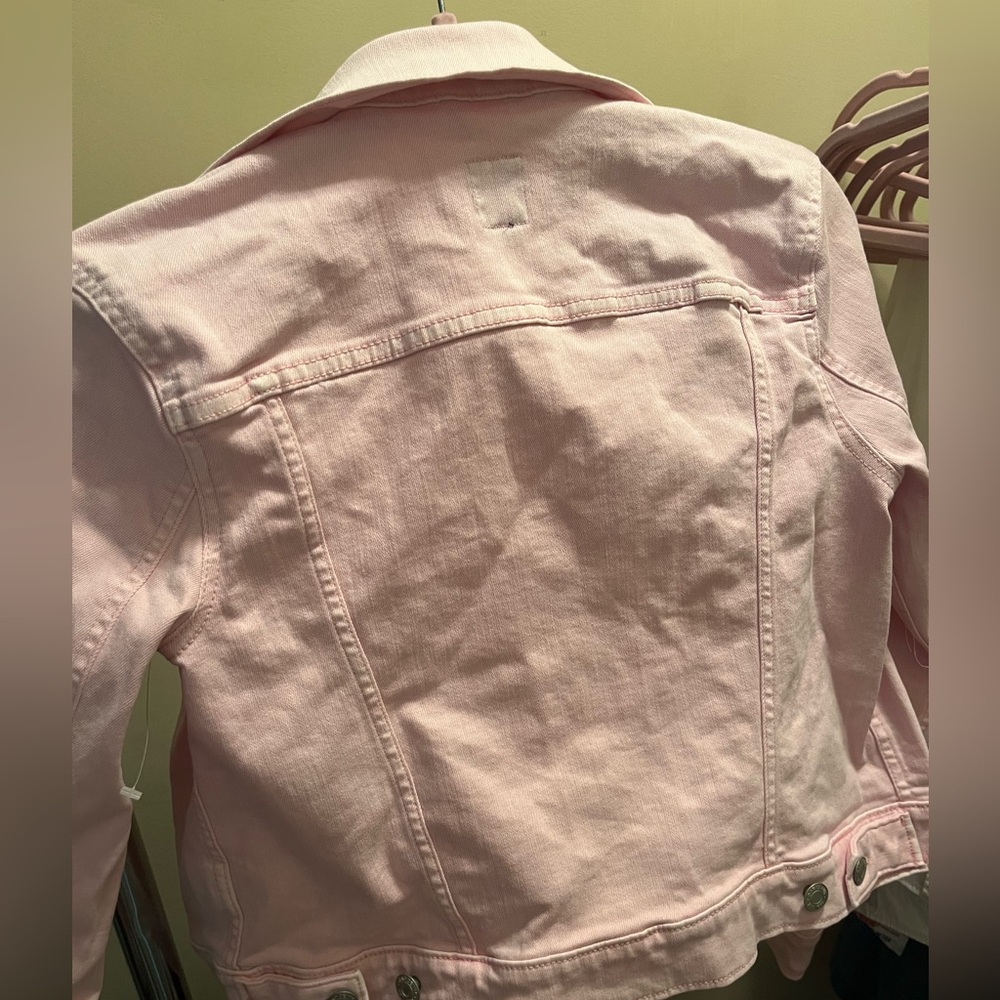 Pale pink GAP jean denim jacket Worn once S - Picture 4 of 4